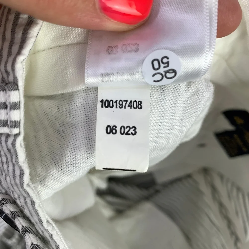 Brooks Brothers Seersucker Trousers Mens 30x30 Blue White Striped Cotton Preppy
